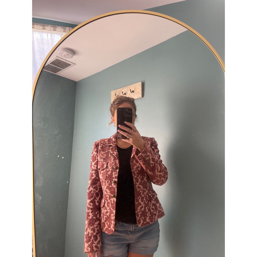 Vertigo Paris French Luxury Rose Floral 90s Blazer Jacket - Picture 7 of 7
